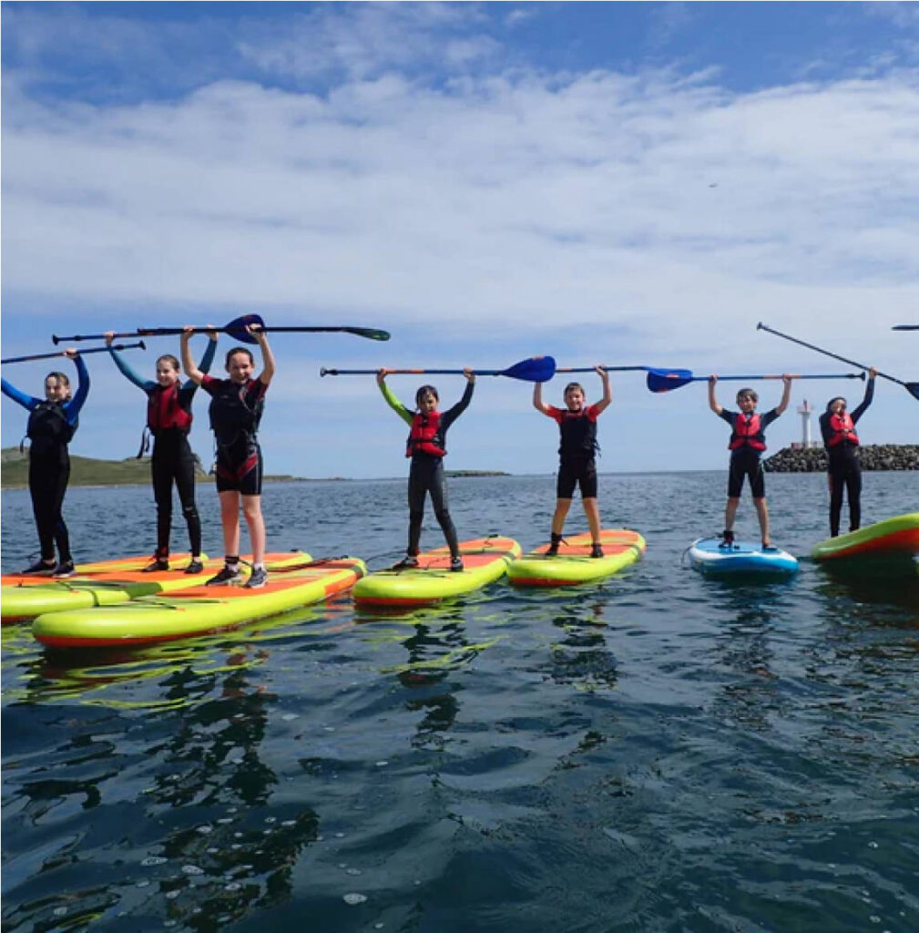 SUP Image with group of kids